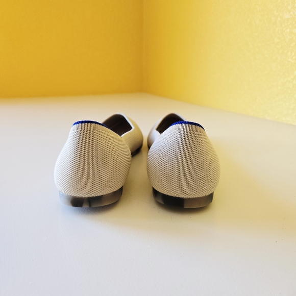 Rothy's The Point In Ecru Knit Pointed Toe Ballet Women's Slip Ons Flats Size 9 - Picture 7 of 16